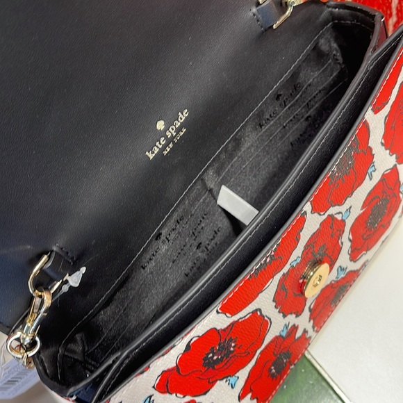 Kate Spade Kristi Poppy Printed Flap Crossbody 
Cream Multi NWT - Picture 9 of 16